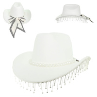 JEWELED FELT COWBOY HAT